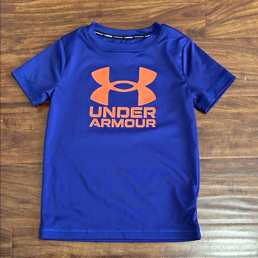 Under Armour Kids Purple and Orange Tee size 6